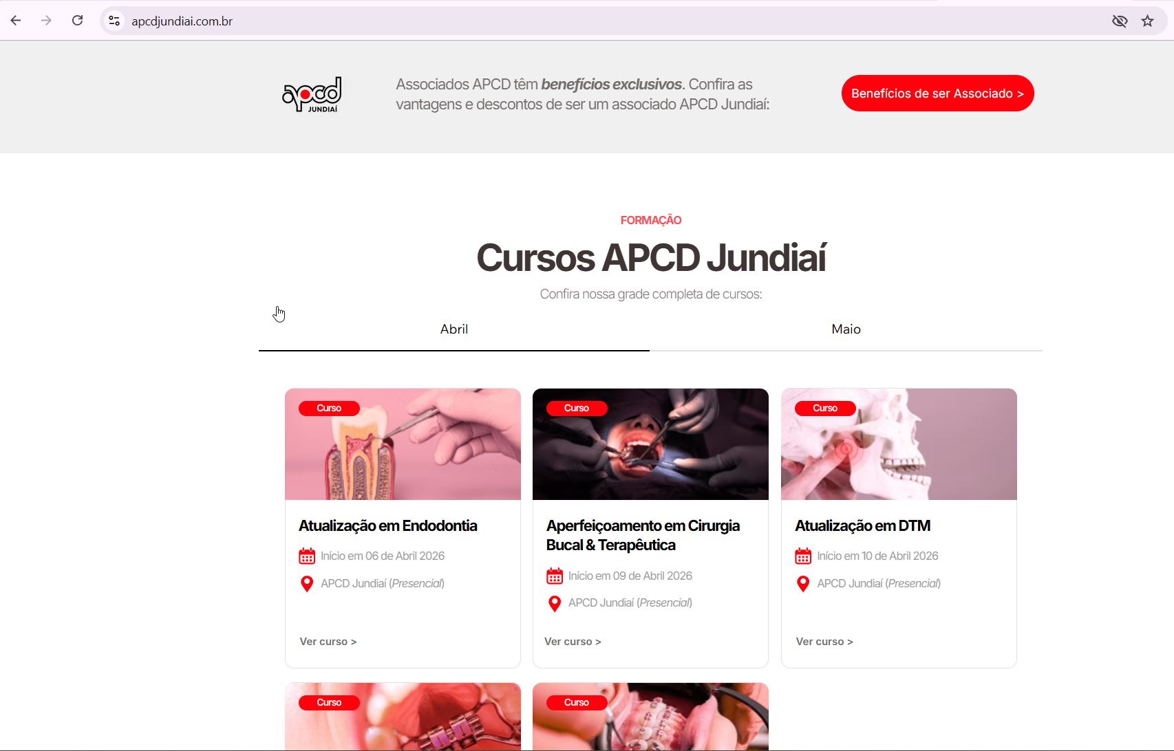Landing page APCD Jundiaí
